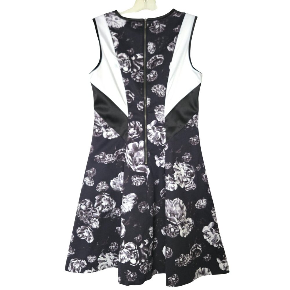 Prabal Gurung Target Floral Print Dress 8 Black White Floral Fit and Flare Mini - Picture 2 of 9